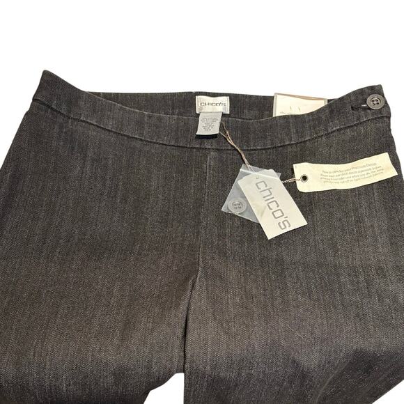 NWT Chico's Licorice Wash Platinum Denim Regular Legging Ultimate Fit Sz 0/4-690 - Picture 1 of 3